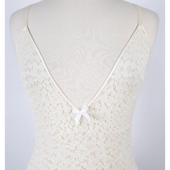 New Fleur du Mal sz L bodysuit off white ivory lace bow - Picture 5 of 12